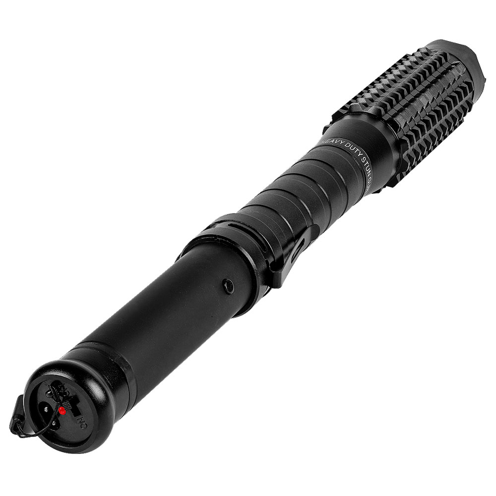 110,000,000 volt Bad Ass Metal Stun Baton and Flashlight view 2